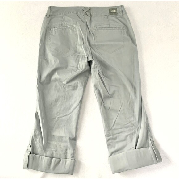 The North Face A5 Cargo Pants Womens 6 Roll Cuff Crop Gray Cotton Hiking - Picture 2 of 10